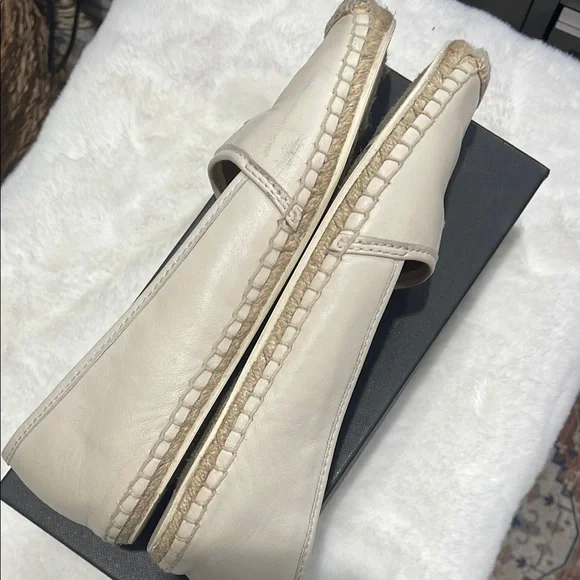 COACH- Rhodelle Soft Lambskin Women's Chalk Espadrille Flats- 9M - Picture 10 of 10
